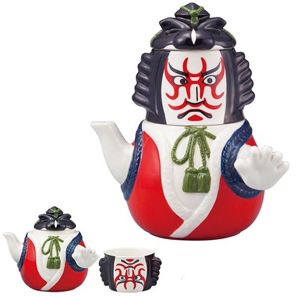急須 湯呑み セット 歌舞伎 ティーポット 陶器 食器 （ 食洗機