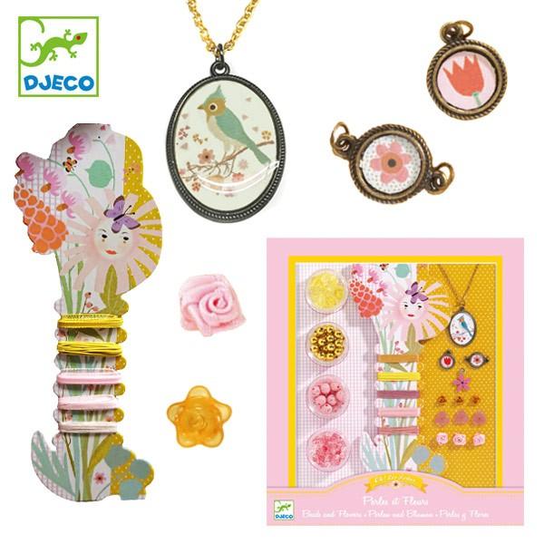 アクセサリー キット 子供 ビーズ パールズ アンド フラワーズ 知育玩具 おもちゃ ジェコ Djeco 手作り パーツ チャーム 子ども キッズ インテリアパレットヤフー店 通販 Yahoo ショッピング