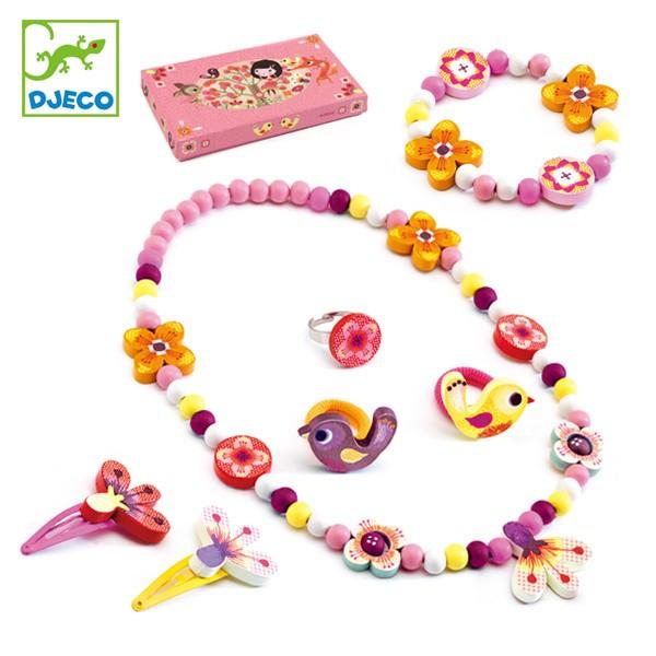 アクセサリーセット 女の子 ウッドフラワー おもちゃ ジェコ 完成品 Djeco 子ども アクセサリー キッズ ビーズ 木製 インテリアパレットヤフー店 通販 Yahoo ショッピング