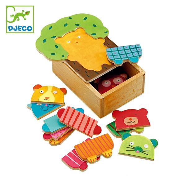 パズル 木製 動物 ツリークドゥリーパズル 幼児 知育玩具 おもちゃ ジェコ Djeco 型はめパズル 3ピース 着せ替え インテリアパレットヤフー店 通販 Yahoo ショッピング