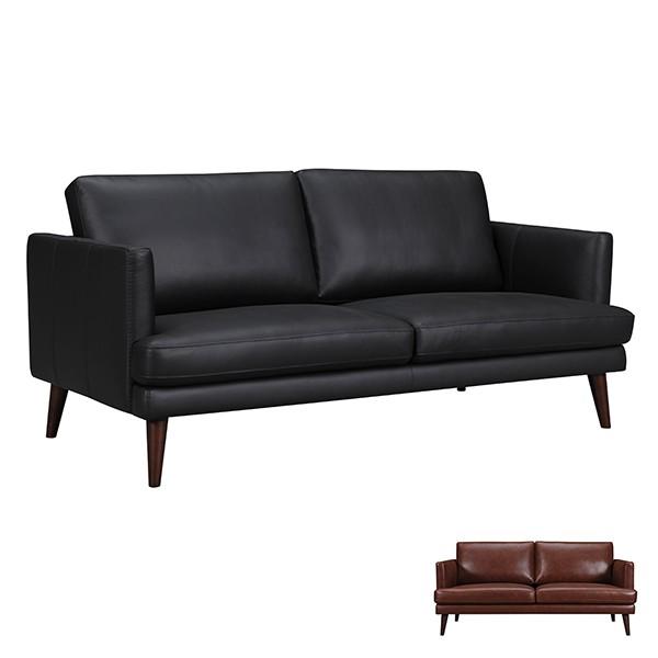 レザーソファ 本革 2人掛け ビンテージ調 幅180cm （ 開梱設置 送料