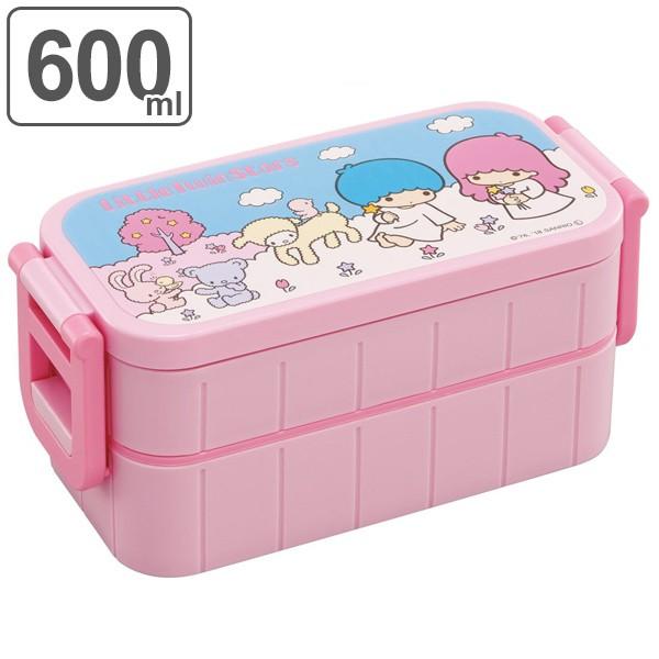 激レア！キキララ　ランチボックス2段サンリオ2008年ベルト&箸付コンパクト収納 sanrio（サンリオ） お弁当箱 リトルツインスターズ 2段 600ml 箸付き