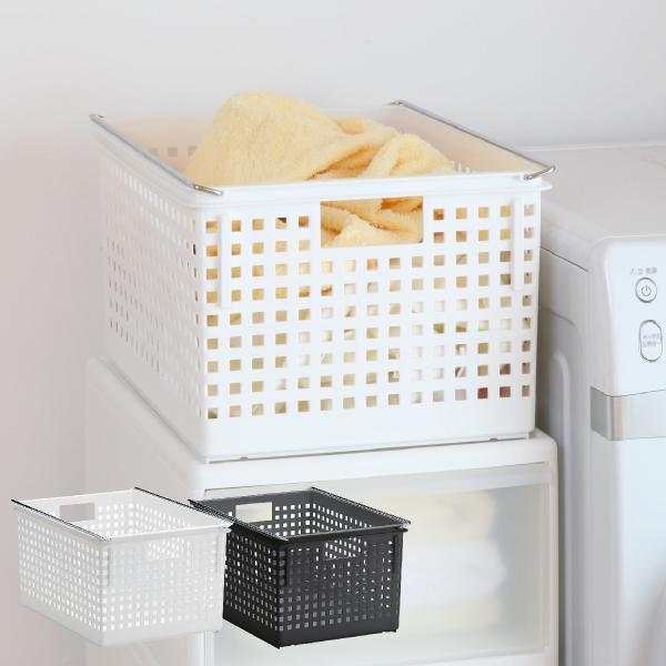 収納バスケット ワイド L プラスチック バスケット 収納 日本製 収納ボックス 幅34 奥行46 ボックス 高さ26 インテリアパレットヤフー店 通販 Yahoo ショッピング