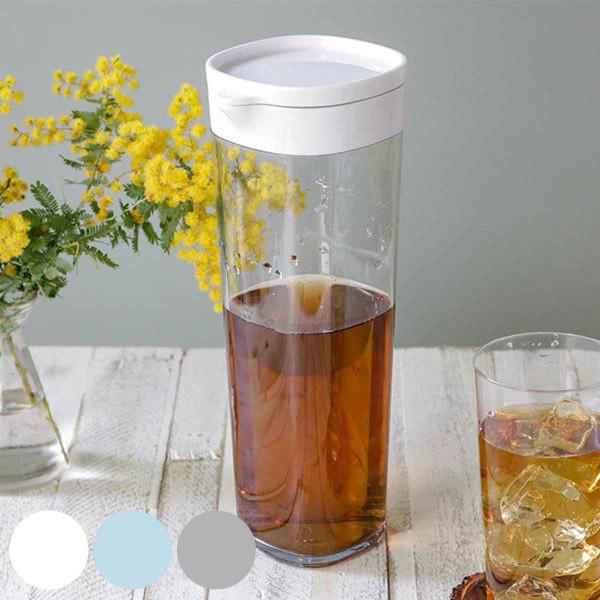 サイズ/約幅10.5×奥行9.4×高さ26.7cm重量/約261g容量/約1.1L内容量/1個材質/本体：AS樹脂、ネジ栓：ポリプロピレン、パッキン：シリコーンゴム種類/ホワイト、ブルー2、グレー2生産国/中国製耐熱温度/100度耐冷温度/...