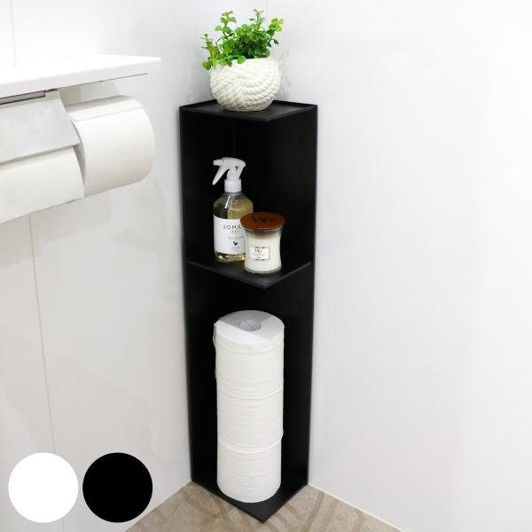 サイズ/約幅17×奥行13×高さ70.5cm内容量/1台材質/スチール（粉体塗装）種類/ホワイト、ブラック生産国/中国製耐荷重/トレー、上段：約2kg●トイレットペーパーやトイレブラシ、洗剤などをまとめて収納できるトイレラックです。●扉のな...