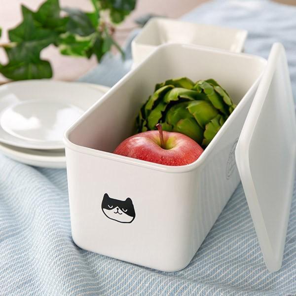 保存容器 2.25L 猫柄 レクタングル PFF NECO スクエアストッカー