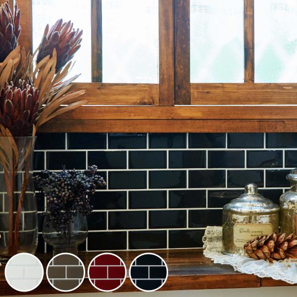 タイルシール タイルシート モザイクタイルシール サブウェイ 耐熱 防水 耐水 タイル シール ウォールステッカー インテリアパレットヤフー店 通販 Yahoo ショッピング