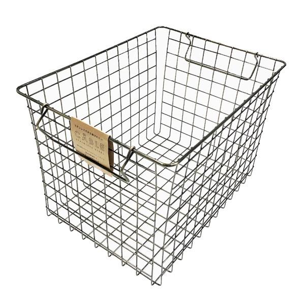 ランドリーバスケット ワイヤーバスケット Cable キャブレ ステンレス製ワイヤーバスケット 大 ランドリーボックス 洗濯かご 脱衣かご インテリアパレットヤフー店 通販 Yahoo ショッピング