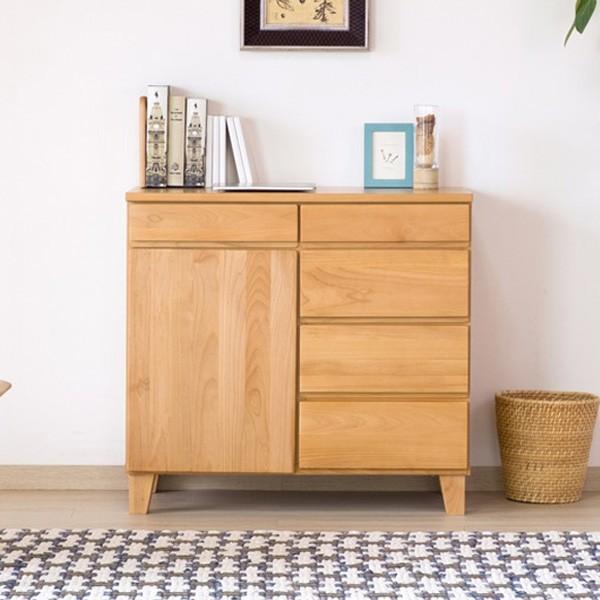 サイドボード リビング収納 北欧風 アルダー材 Bask 幅80cm リビングボード 収納棚 キャビネット 完成品 インテリアパレットヤフー店 通販 Yahoo ショッピング