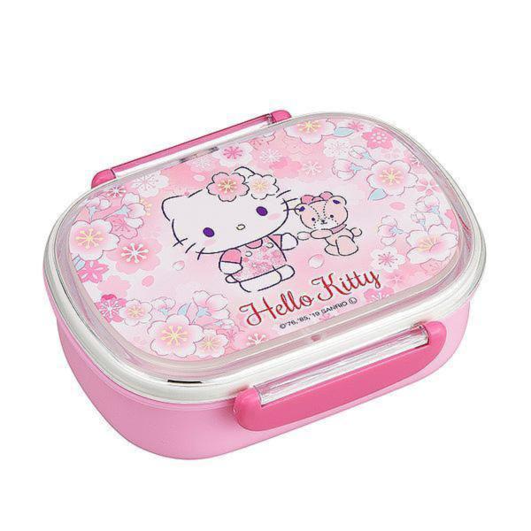 お弁当箱 １段 ハローキティ サクラ 360ml 中子付 ランチボックス 子供 弁当箱 レンジ対応 幼稚園 保育園 キティちゃん 小判型 子供用 3169 インテリアパレットヤフー店 通販 Yahoo ショッピング