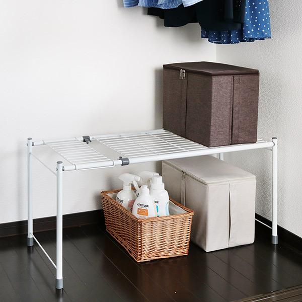 サイズ/約幅71〜92×奥行37×高さ42cm重量/約2.2kg内容量/1台材質/パイプ類／棚類：鉄製・エポキシ樹脂・粉体塗装樹脂部品：ポリプロピレン樹脂ネジ類：鉄製・メッキ仕上げ生産国/中国製耐荷重/20kg組立状態/組立品●幅・高さ調節...