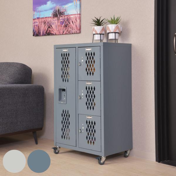 東谷 ラルド チェスト4D グリーン スチール ロッカー キャスター欠品 2 interior-palette_325278