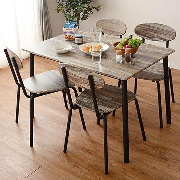 アンティーク風 ダイニングチェアー5セット