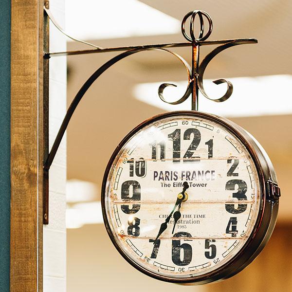 掛け時計 ヴィンテージ両面クロック Paris パリ 壁掛け時計 インテリア ウォールクロック インテリアパレットヤフー店 通販 Yahoo ショッピング