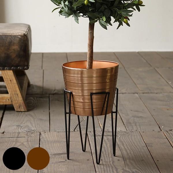プランター メタルラインポット Sサイズ アイアンスタンド付 プリミティブモダン 植木鉢 鉢 園芸用品 園芸 インテリアパレットヤフー店 通販 Yahoo ショッピング