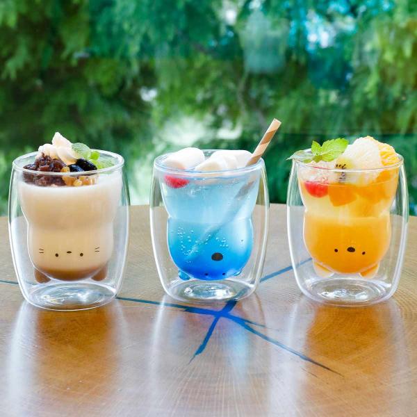 グラス 270ml ダブルウォール 二重構造 アニマル 耐熱ガラス製 電子レンジ対応 食洗機対応 コップ ダブルウォールグラス 動物 インテリアパレットヤフー店 通販 Yahoo ショッピング