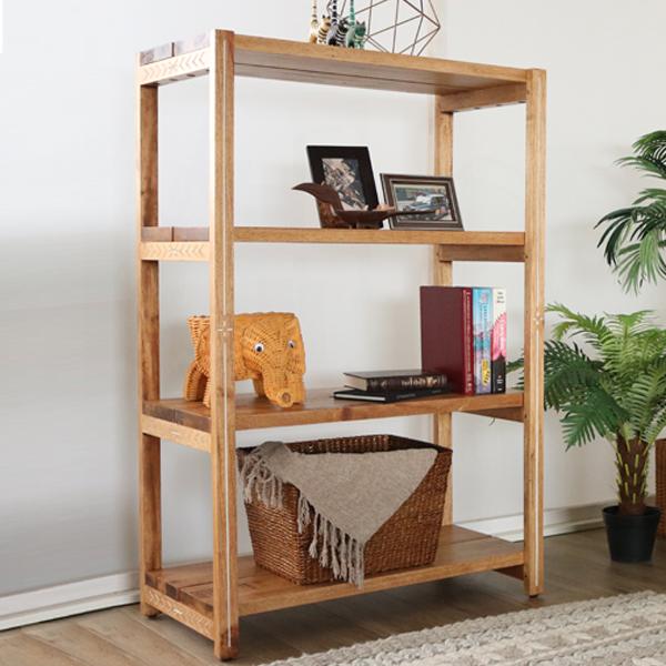 オープンラック ハワイアンリゾート風 天然木フレーム Ohana 幅80cm