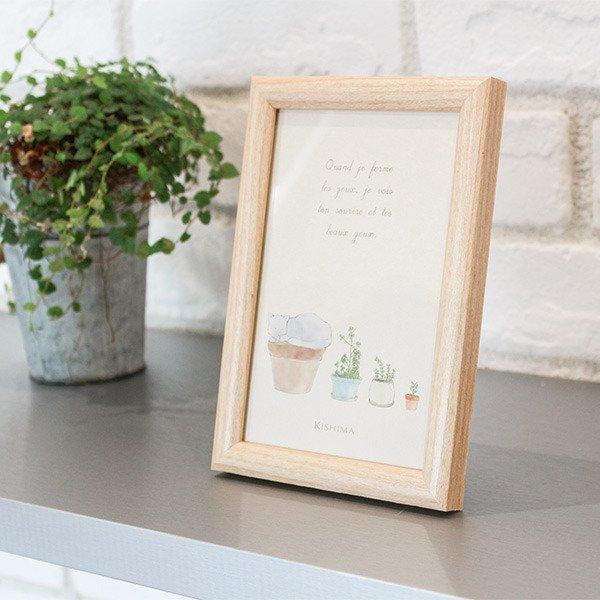 フォトフレーム ポストカード 木製風 壁掛け 卓上 写真立て Brun ブラン フォトスタンド 額縁 写真 立て 掛け Kg判 ハガキ インテリアパレットヤフー店 通販 Yahoo ショッピング