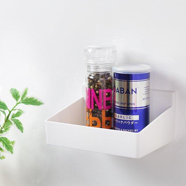 調味料ラック M 壁付け 吸着 貼ってはがせる スパイスラック プラスチック製 Haru 調味料スタンド 壁 キッチン キッチン収納 壁面収納 壁掛け 調味料置き インテリアパレットヤフー店 通販 Yahoo ショッピング