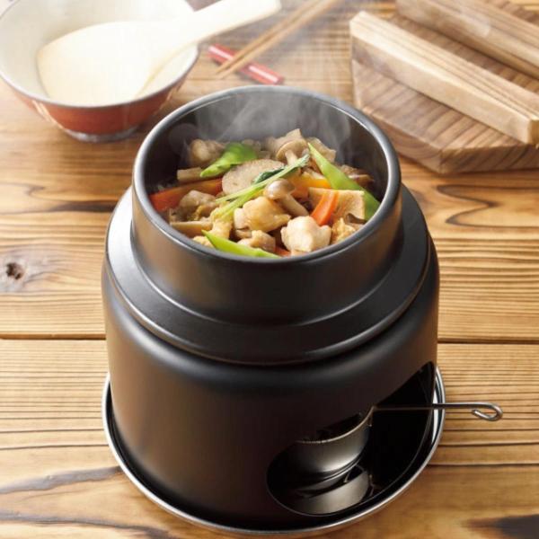 釜飯 コンロセット 1合炊き 陶器製 和ごころ懐石 卓上鍋 （ 釜飯セット 釜めし お釜 コンロ付き ）
