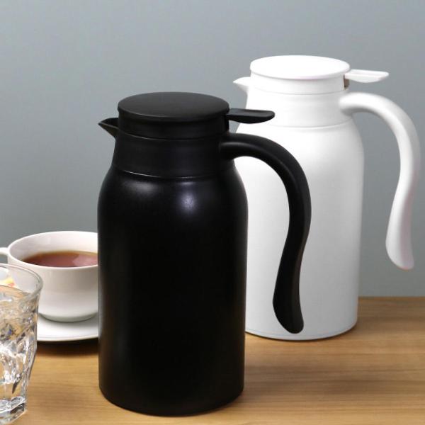 サイズ/約高さ21cm直径：約10.5cm重量/約510g容量/約900ml内容量/1個材質/本体：ステンレス鋼、持ち手：ポリプロピレン、蓋栓：ポリプロピレン、パッキン：シリコーンゴム種類/ホワイト、ブラック生産国/中国製保温効力/59度以...