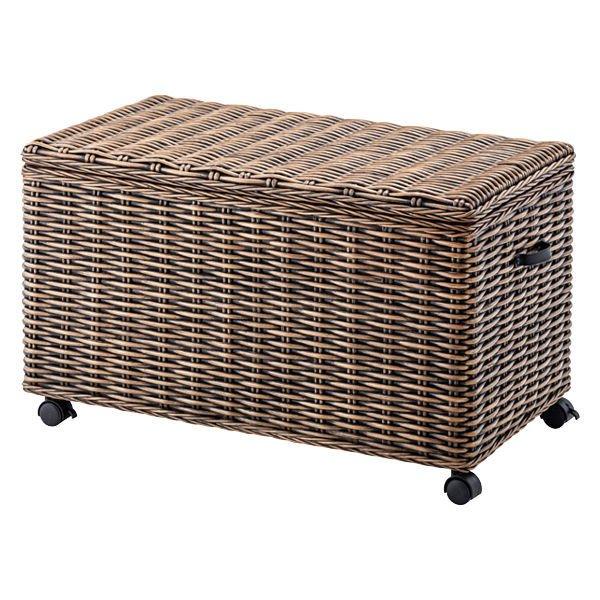 籐 トランクボックス ラタン製 合皮内張 キャスター付 幅80cm ラタン ボックス バスケット 箱 カゴ かご 収納 フタ付き 蓋付き ふた付き インテリアパレットヤフー店 通販 Yahoo ショッピング