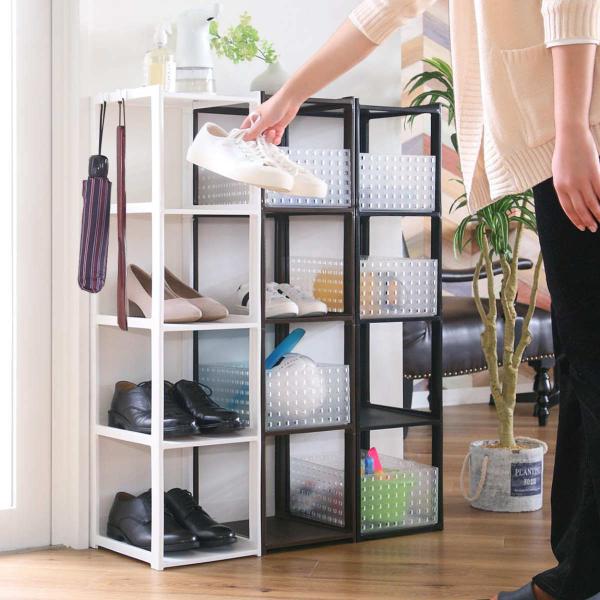 サイズ/外寸：約幅23.8×奥行28.5×高さ93cm内寸：約幅22×奥行28.5×高さ22cm内容量/1台※セット内容：トレー×5枚、つぎ脚A×8本、キャップA×4個、フック×4個、つぎ脚B×8本、キャップB×4個材質/ポリプロピレン種類...