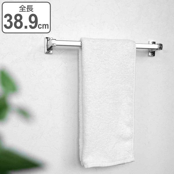 サイズ/約幅38.9×奥行6.7×高さ5.3cm角パイプ径：1.6cmねじ穴間隔：36.4cm内容量/1個付属品：木ネジ4本材質/パイプ、木ネジ：ステンレスブラケット：亜鉛ダイキャストにクロームメッキ生産国/日本製耐荷重/5kg●脱衣所や洗...