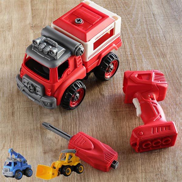 トラック おもちゃ 組立 Diyトラック 電動 ドライバー付 知育玩具 車のおもちゃ 組立て 工作 Diy 大工 働く車 車 男の子 ドライバー 工具 インテリアパレットヤフー店 通販 Yahoo ショッピング