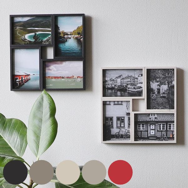 フォトフレーム 4枚 多面 壁掛け 卓上 写真立て フォトスタンド 写真フレーム 写真たて 4面 インテリアパレットヤフー店 通販 Yahoo ショッピング