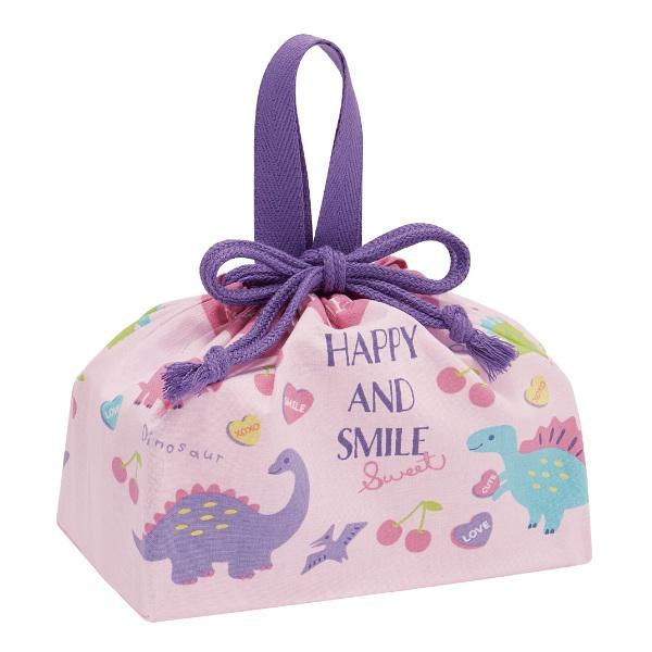 弁当袋 巾着袋 ランチ巾着 ハッピー スマイル 子供 お弁当袋 給食袋 巾着 キッズ ランチバッグ 幼稚園 保育園 お弁当グッズ ランチグッズ 恐竜 インテリアパレットヤフー店 通販 Yahoo ショッピング