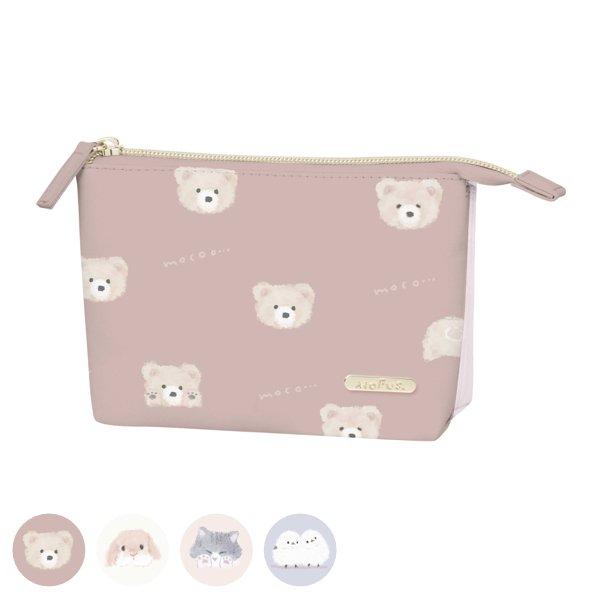 ポーチ ダブルフラットポーチ Mofus モフズ アニマル 動物 仕切り付き 小物入れ 化粧ポーチ コスメポーチ メイクポーチ スリム インテリアパレットヤフー店 通販 Yahoo ショッピング