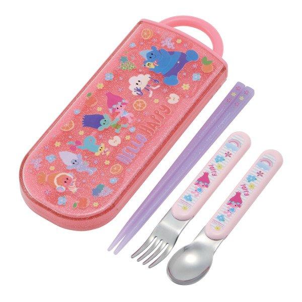 トリオセット 箸 スプーン フォーク スライド トロールズ Trolls 食洗機対応 カトラリー お箸 キッズ キャラクター スライド式 インテリアパレットヤフー店 通販 Yahoo ショッピング