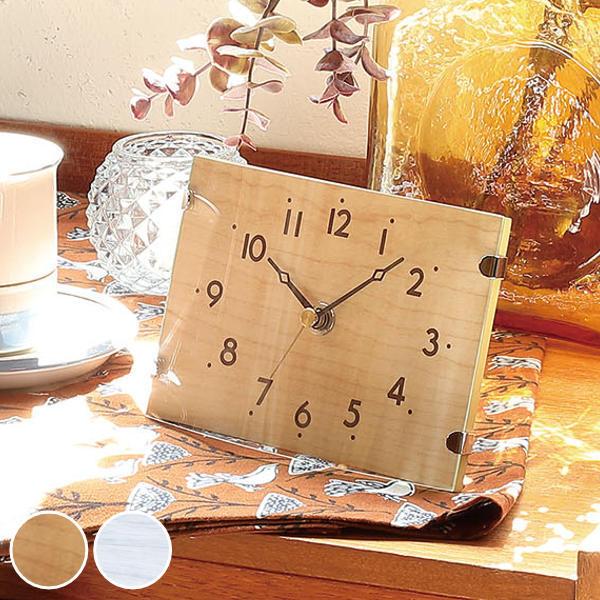 置き時計 四角 Healing Stella 木目調 時計 シンプル 置時計 アナログ 連続秒針 インテリアパレットヤフー店 通販 Yahoo ショッピング
