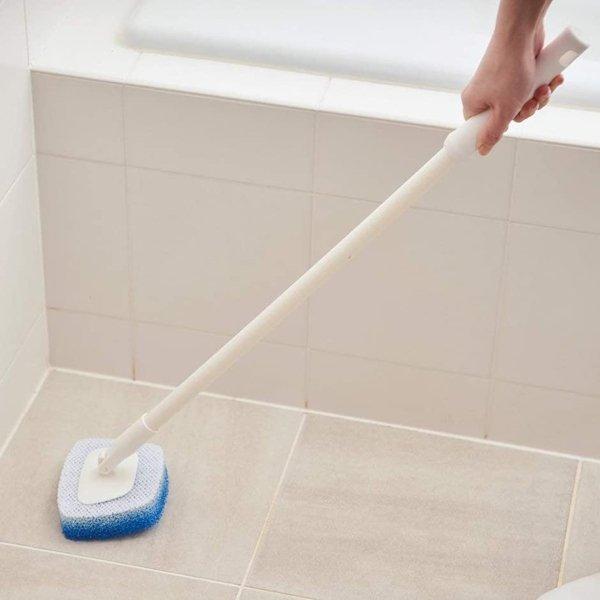 サイズ/約幅13×奥行6.5×高さ72.5cm内容量/1個材質/グリップ：ポリプロピレン柄・貼り台：ABS樹脂面ファスナー：ポリエステルスポンジ部：ナイロン、ポリウレタンフォーム（研磨粒子入り）適合品番/BD012●湯アカ・カビのくすみを落...