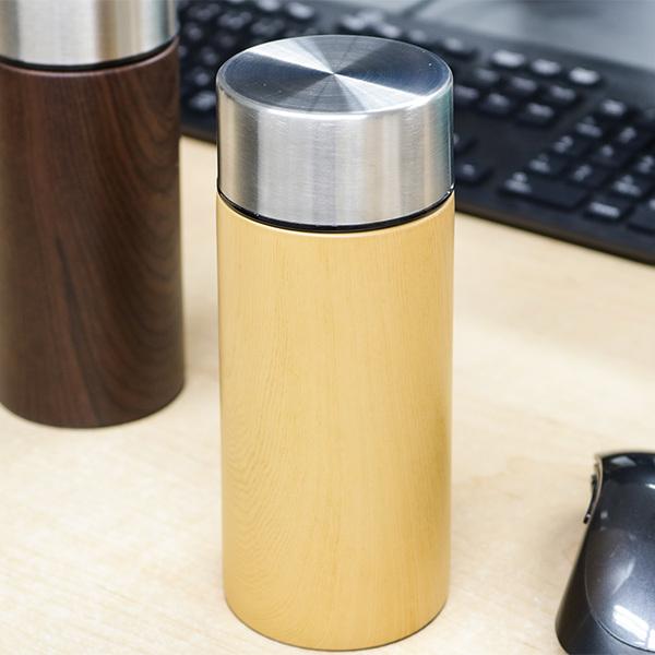 水筒 マグ 300ml 木目調 ステンレス サーモボトル 直飲み 保温 保冷 マグボトル ステンレスボトル ダイレクトボトル 大人 インテリアパレットヤフー店 通販 Yahoo ショッピング