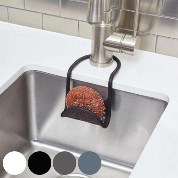 サイズ/約幅11×高さ26cm厚さ：約0.8cm内容量/1個材質/サーモプラスチックラバー種類/ホワイト、ブラック、チャコール、ブルー生産国/中国製耐熱温度/230度●シンクの形状やスポンジの厚みに合わせて変形できる水回りアイテム収納用品で...