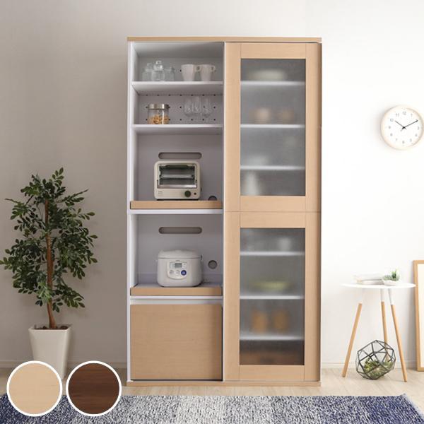 食器棚 スライド扉 北欧風 キッチン家電収納 幅100cm カップボード キッチンボード キッチン収納 キッチン 収納 インテリアパレットヤフー店 通販 Yahoo ショッピング