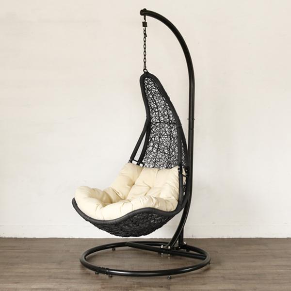 サイズ/フレーム：約幅102×奥行102×高さ195cmカゴ外寸：約幅81×奥行69×高さ133cm内容量/1台材質/編み：ポリエチレンフレーム：スチールクッション：撥水ポリエステル生産国/中国製耐荷重/120kg組立状態/組立品●優雅なひ...