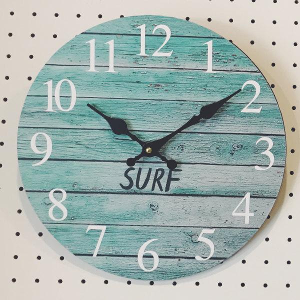 壁掛け時計 SURF ブルー アナログ 壁掛け 時計 おしゃれ インテリア