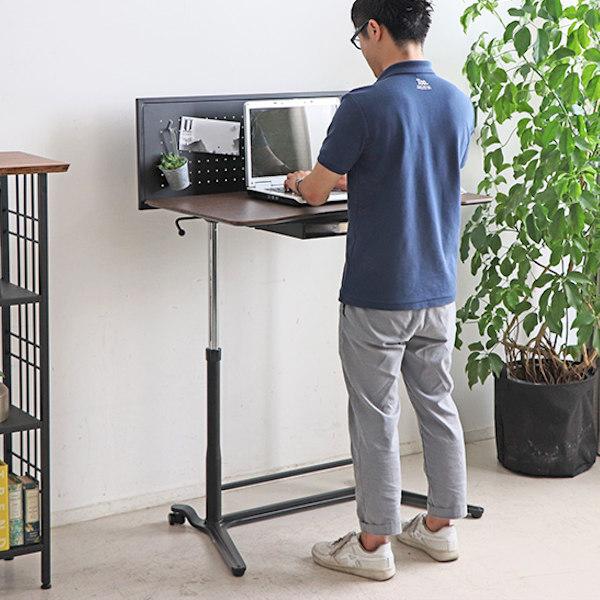 スタンディングデスク 高さ65 103cm デスク 高さ調整 キャスター 昇降式 パーテーション 机 ワークデスク パソコンデスク 昇降 収納 棚 幅 95 テレワーク インテリアパレットヤフー店 通販 Yahoo ショッピング