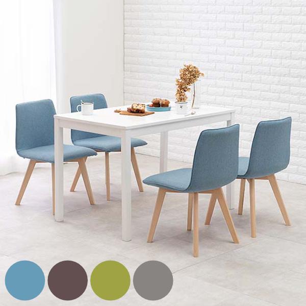 HAGiHARA（萩原） ダイニングセット 4人 5点セット ホワイト