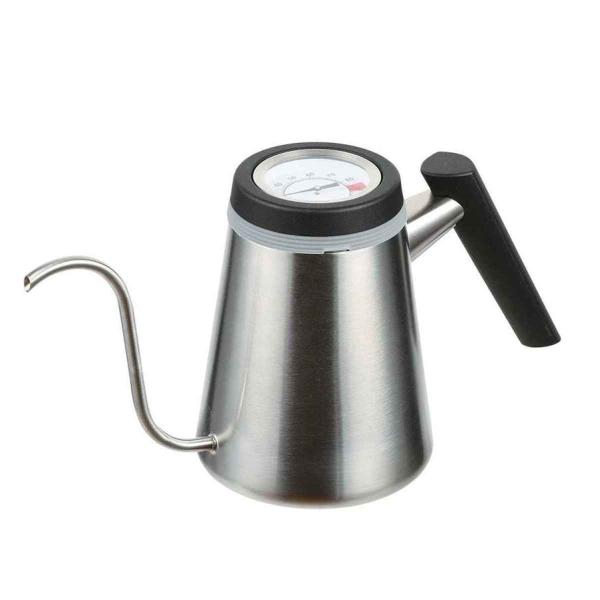 ドリップポット 600ml 温度計付き ロック適オン ステンレス （ コーヒーポット コーヒーケトル 温度計 ）