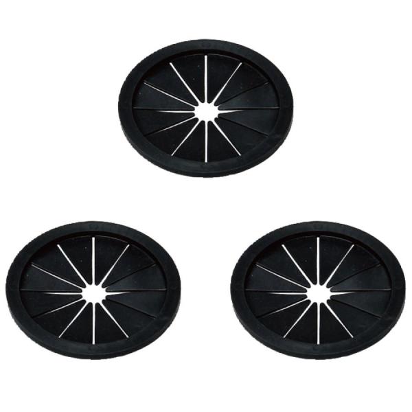 サイズ/約高さ0.6cm直径：約7.96cm※1個あたり重量/約36g内容量/3個入り材質/熱可塑性エラストマー生産国/日本製耐熱温度/120度●清潔なシンクに欠かせない、使いやすい定番タイプの流し用菊割れゴムです。●直径80mmの排水口用...