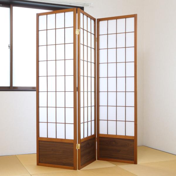 サイズ/1連あたり：約幅43.5×厚さ2×高さ148.5cm折り畳み時厚さ：約6.5cm幕部不織布：約幅9×高さ14cm幕板部：約幅38×高さ22cm重量/約5.2kg内容量/1台（3連）材質/本体：パイン材（ラッカー塗装）幕部：不織布幕板...