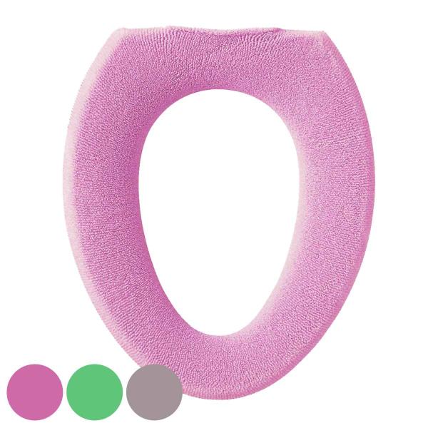サイズ/O型便座用内容量/1個材質/表糸：アクリル100％芯糸：ナイロン91％・ポリウレタン9％種類/ピンク、グリーン、グレー生産国/日本製洗濯/洗濯機使用可能乾燥機/使用不可●O型専用の便座カバーです。●フェミニン過ぎない発色の良いカラー...