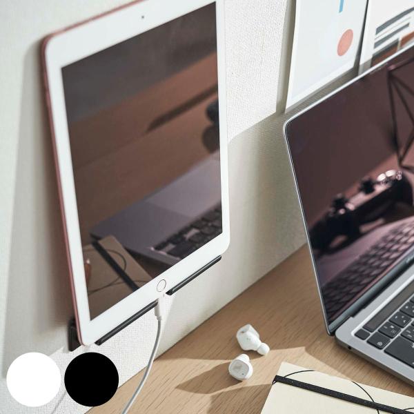 サイズ/約幅14×奥行3.2×高さ3.3cmホルダー部内寸：約幅14×奥行3（ｃｍ）内容量/1個（本体、石こうボードピンセット×2、木ネジ×2）材質/本体 ： スチール（粉体塗装）マット：シリコーン種類/ホワイト、ブラック生産国/中国製耐荷...