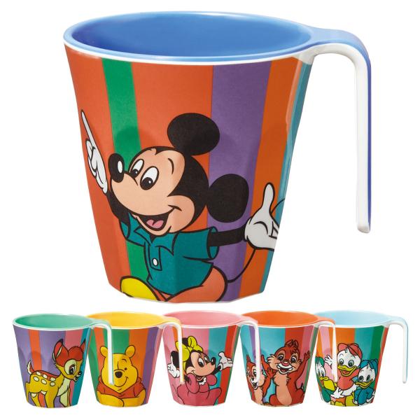 サイズ/約高さ9.1cm直径：約9cm容量/約300ml内容量/1個材質/メラミン樹脂種類/レトロミッキー、レトロヒューイ、レトロチップデール、レトロミニーマウス、レトロプーさん、レトロバンビ生産国/中国製耐熱温度/120度電子レンジ/使用...