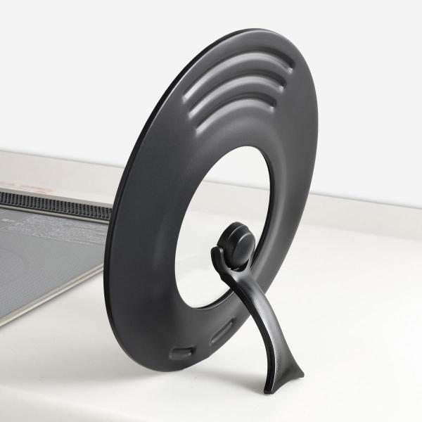 フライパン蓋 18〜22cm 窓付き 折りたたみスタンド式 リーンズ2 （ フタ 鍋蓋 カバー ガラス蓋 アルミ蓋 アルミ製 自立蓋 折りたたみハンドル ）