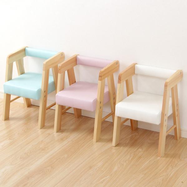 サイズ/約幅30×奥行30×高さ42.5cm座面高：25cm・22cm重量/約2.5kg内容量/1脚材質/フレーム：天然木（パイン材）、ウレタン塗装座面：ウレタンフォーム、PVC種類/ホワイト、ブルー、ピンク座面耐荷重/25kg組立状態/お...